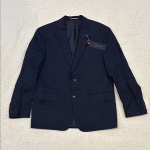Tommy Hilfiger Conrad Linen Sportcoat Blazer Jacket 43R Blue Preppy Nautical